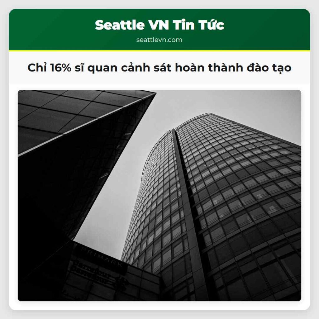 Chỉ 16% sĩ quan cảnh sát hoàn thành đào tạo