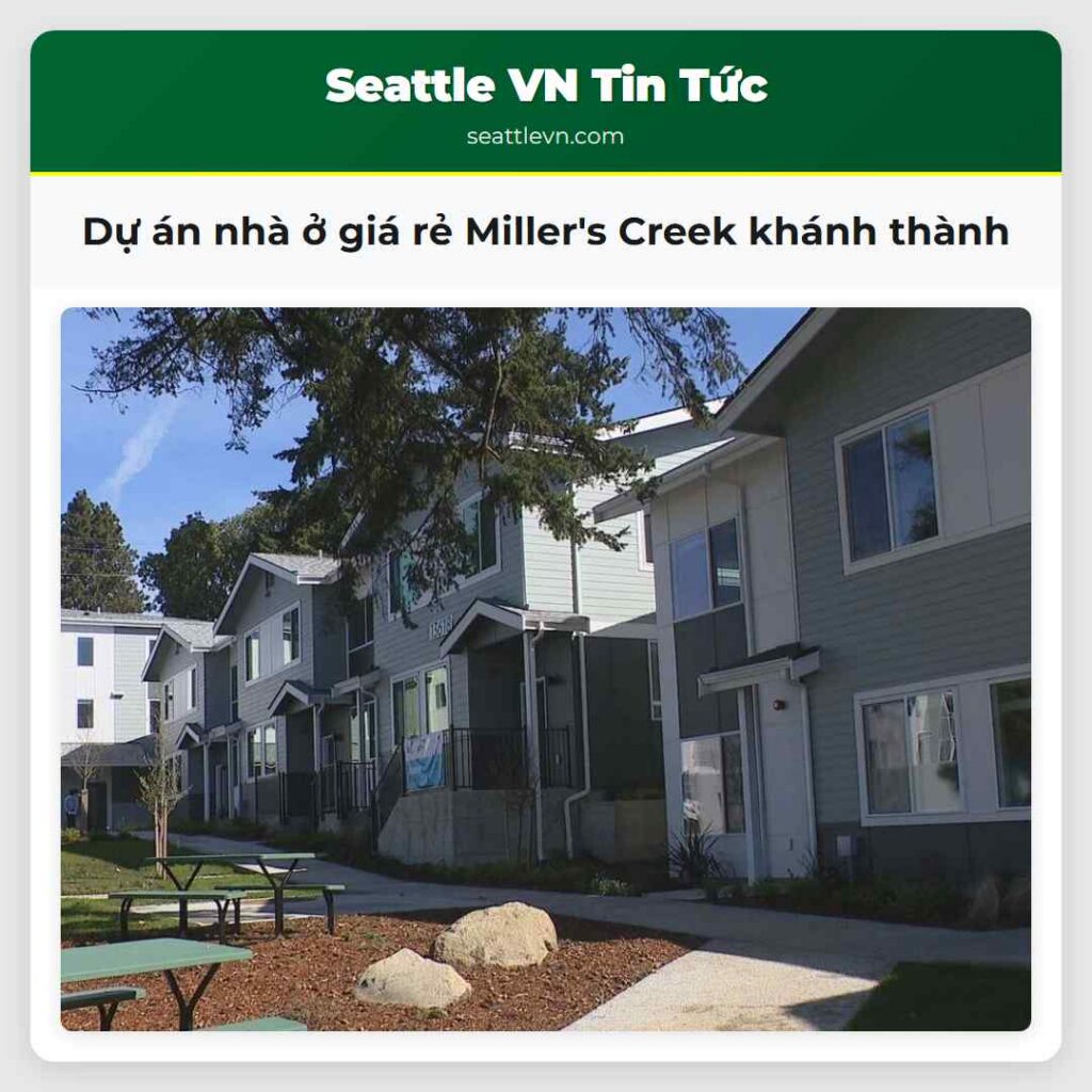 Dự án nhà ở giá rẻ Miller's Creek khánh thành