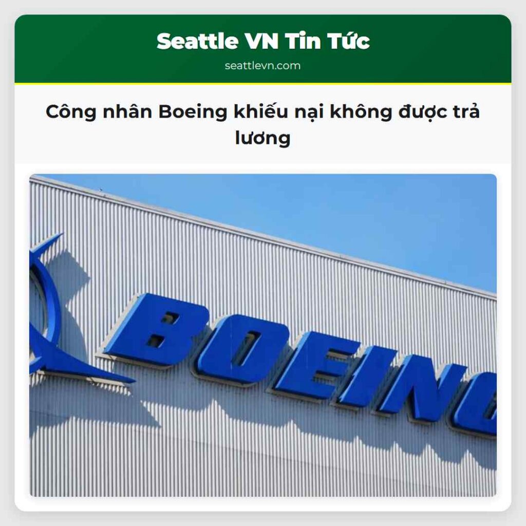 Công nhân Boeing khiếu nại không được trả lương
