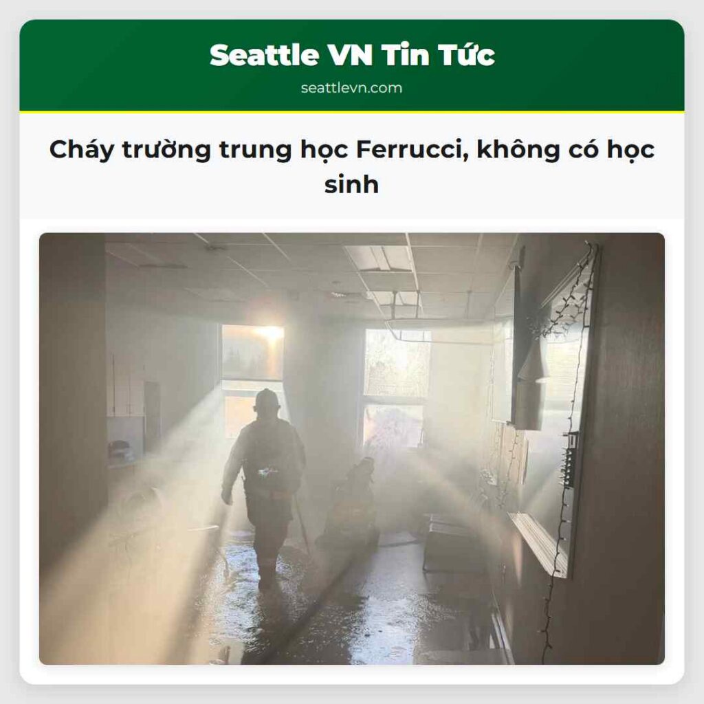 Cháy trường trung học Ferrucci, không có học sinh