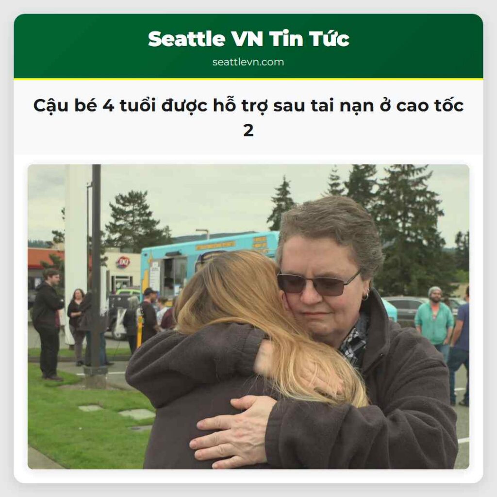 Cậu bé 4 tuổi được hỗ trợ sau tai nạn ở cao tốc 2