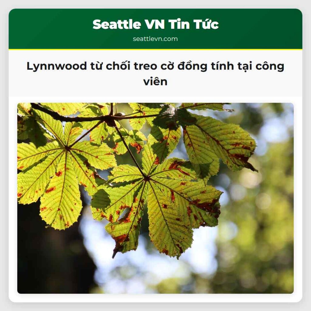 Lynnwood từ chối treo cờ đồng tính tại công viên