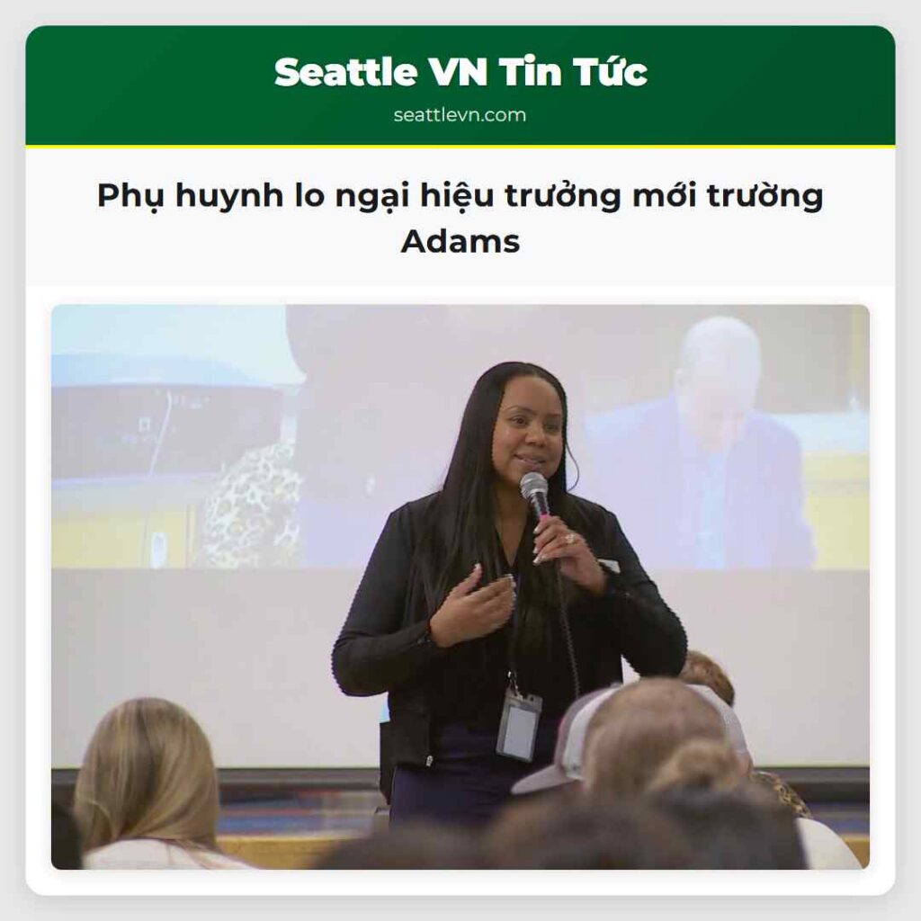 Phụ huynh lo ngại hiệu trưởng mới trường Adams