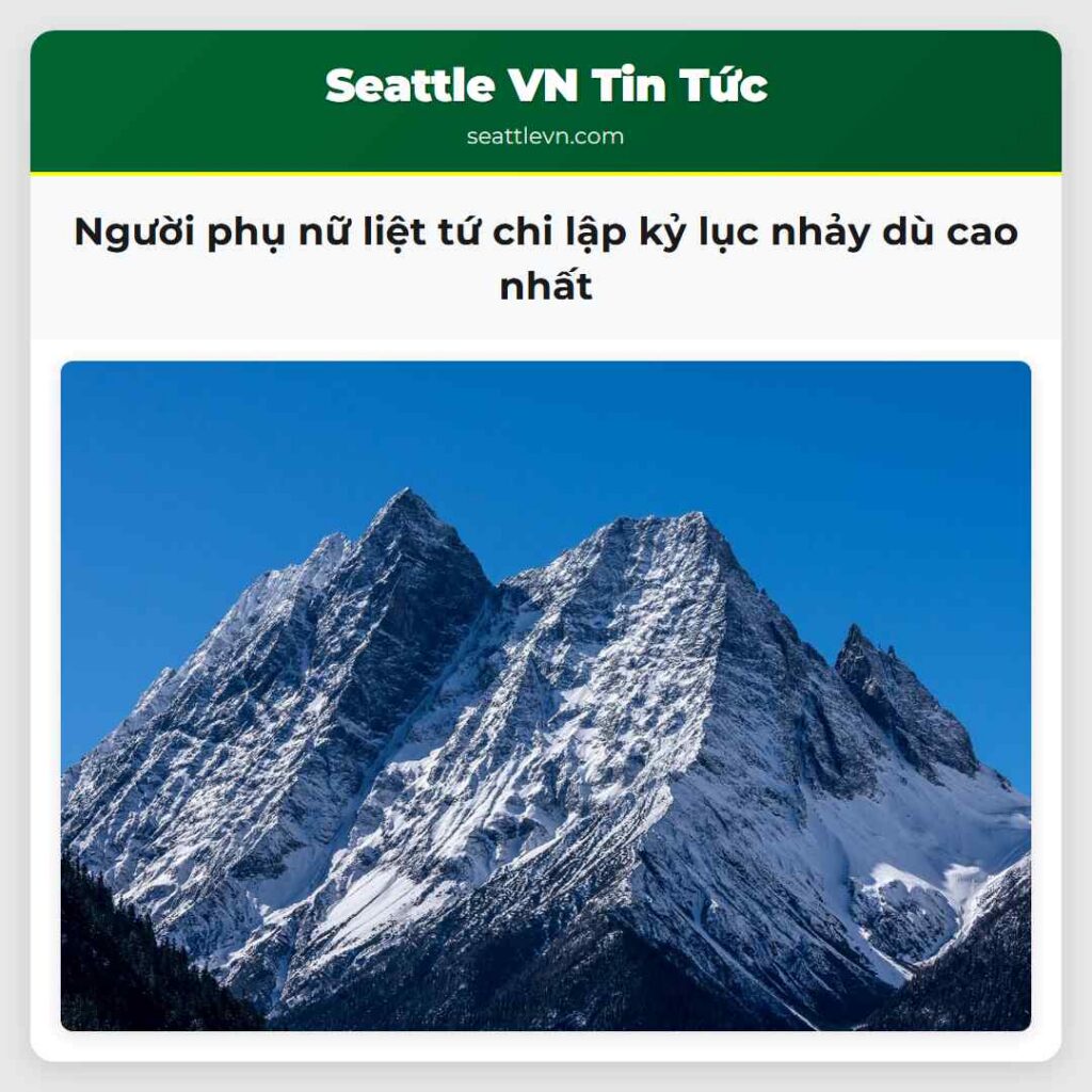 Người phụ nữ liệt tứ chi lập kỷ lục nhảy dù cao