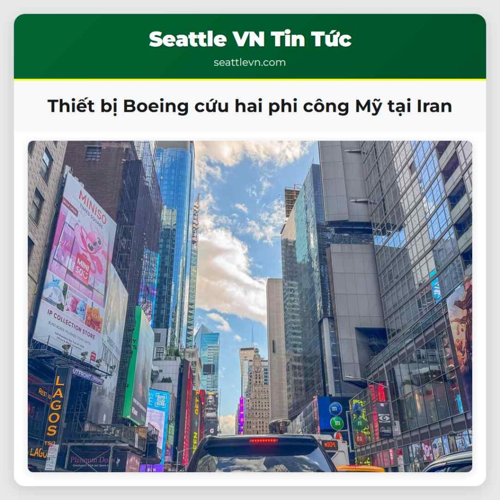 Thiết bị Boeing cứu hai phi công Mỹ tại Iran