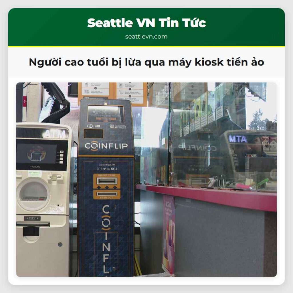 Người cao tuổi bị lừa qua máy kiosk tiền ảo