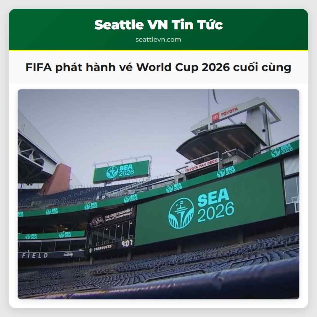 FIFA phát hành vé World Cup 2026 cuối cùng