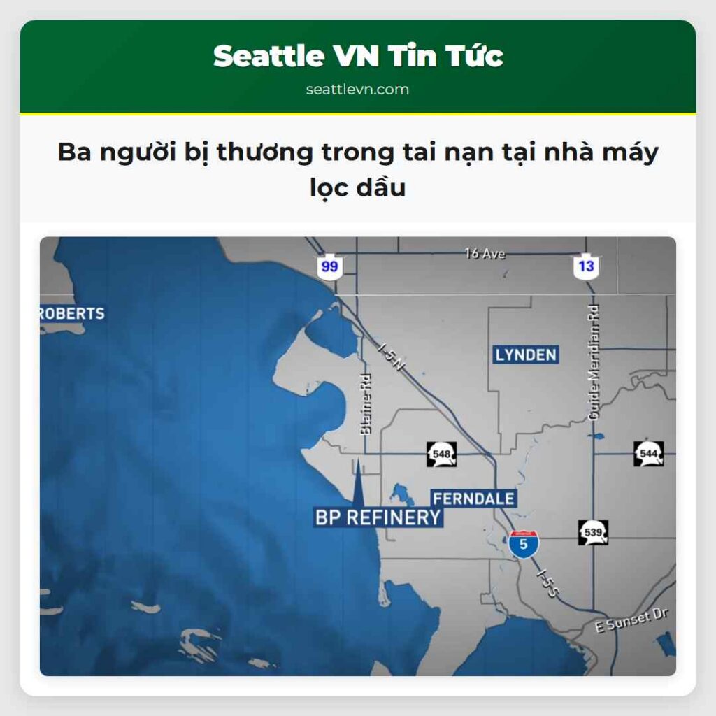 Ba người bị thương trong tai nạn tại nhà máy lọc