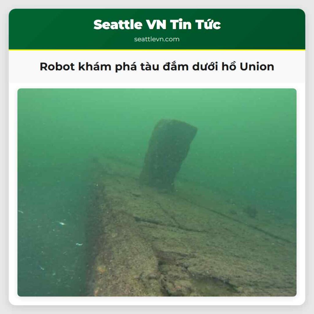 Robot khám phá tàu đắm dưới hồ Union