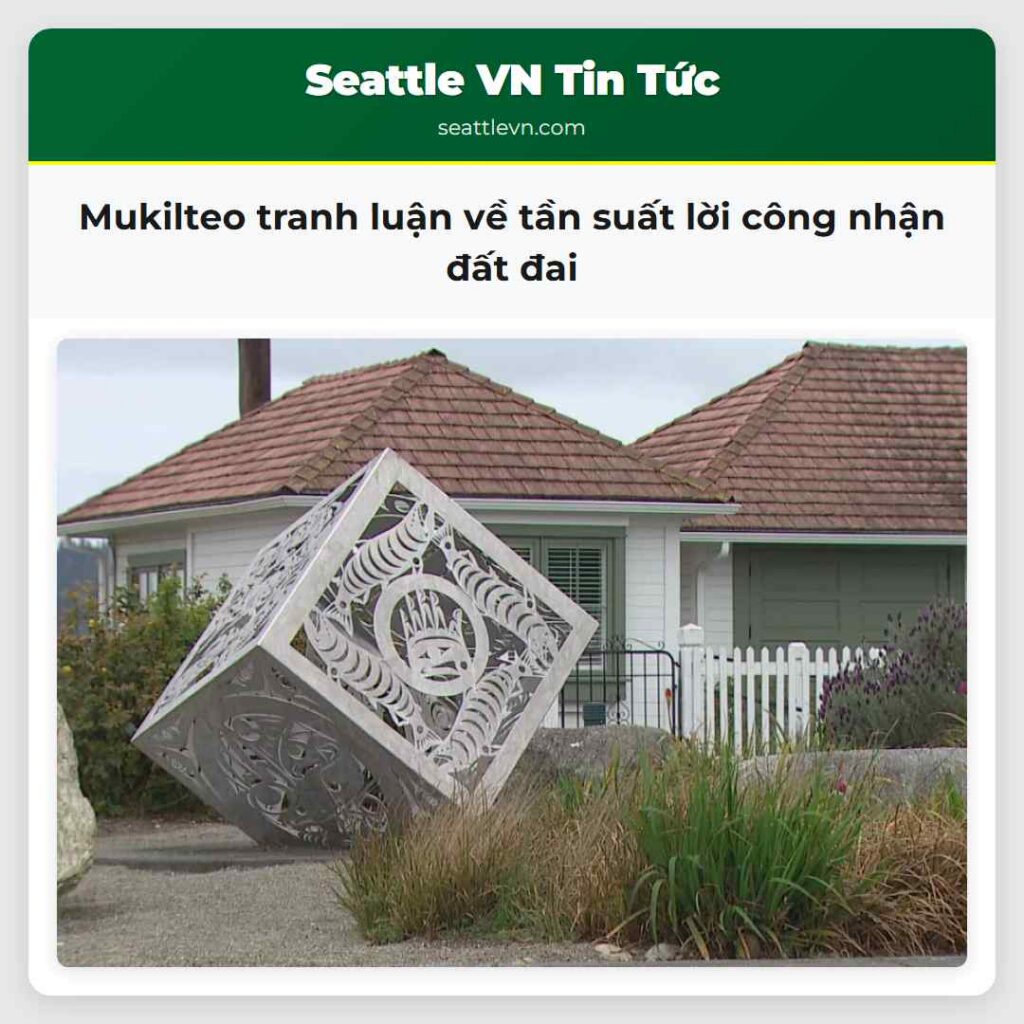 Mukilteo tranh luận về tần suất lời công nhận đất