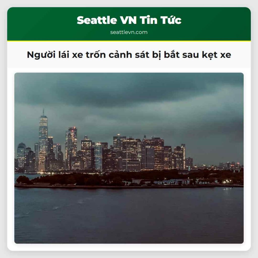 Người lái xe trốn cảnh sát bị bắt sau kẹt xe