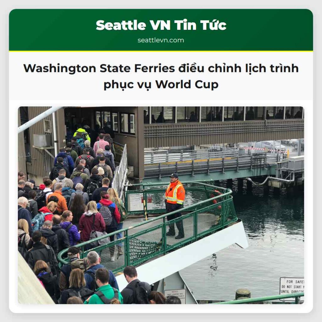 Washington State Ferries điều chỉnh lịch trình