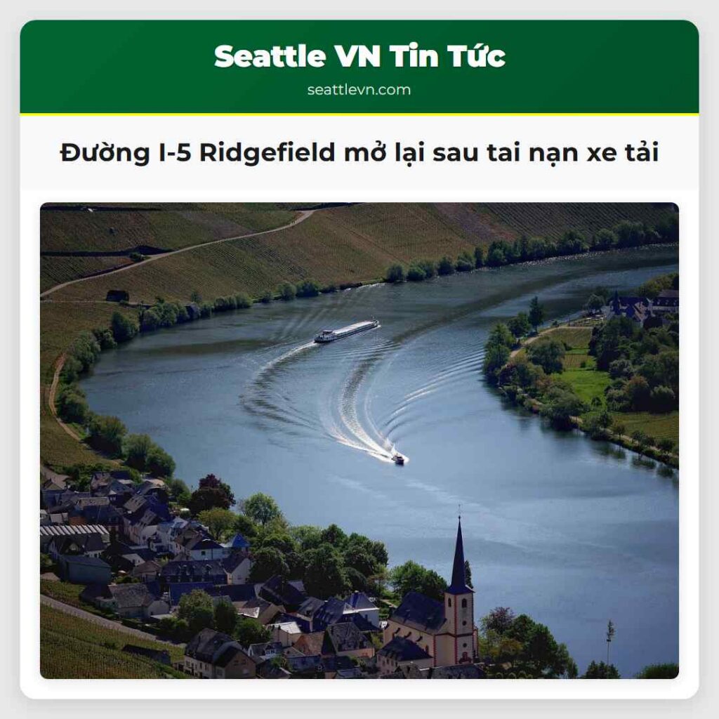 Đường I-5 Ridgefield mở lại sau tai nạn xe tải