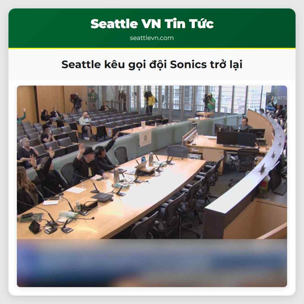 Seattle kêu gọi đội Sonics trở lại