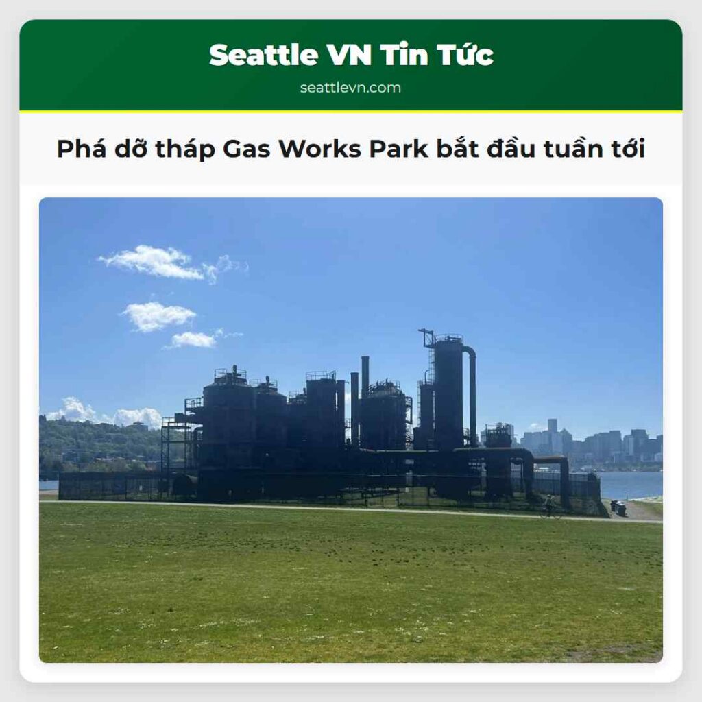 Phá dỡ tháp Gas Works Park bắt đầu tuần tới