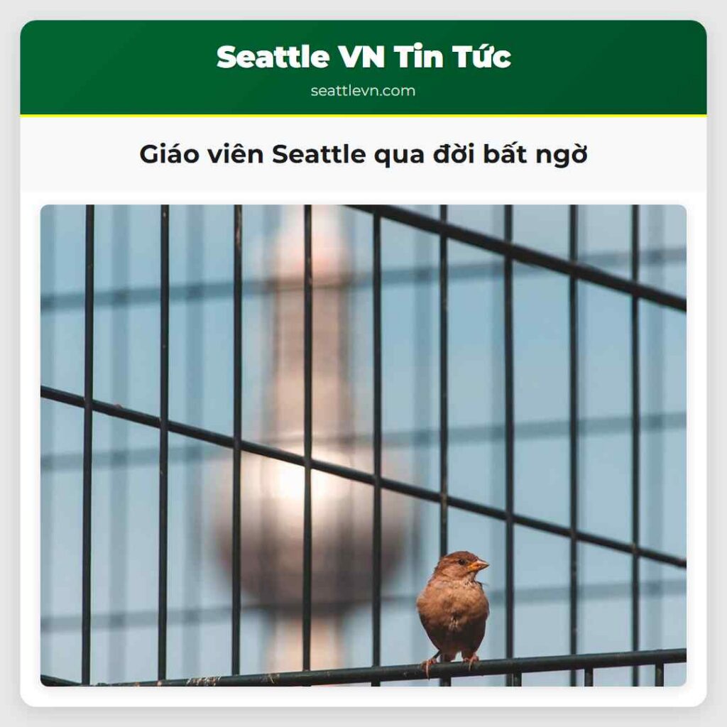 Giáo viên Seattle qua đời bất ngờ