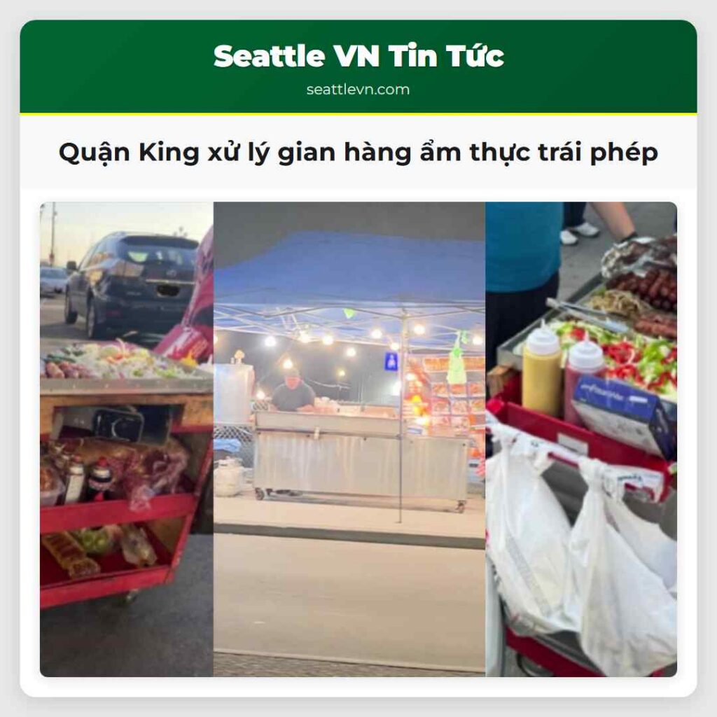 Quận King xử lý gian hàng ẩm thực trái phép
