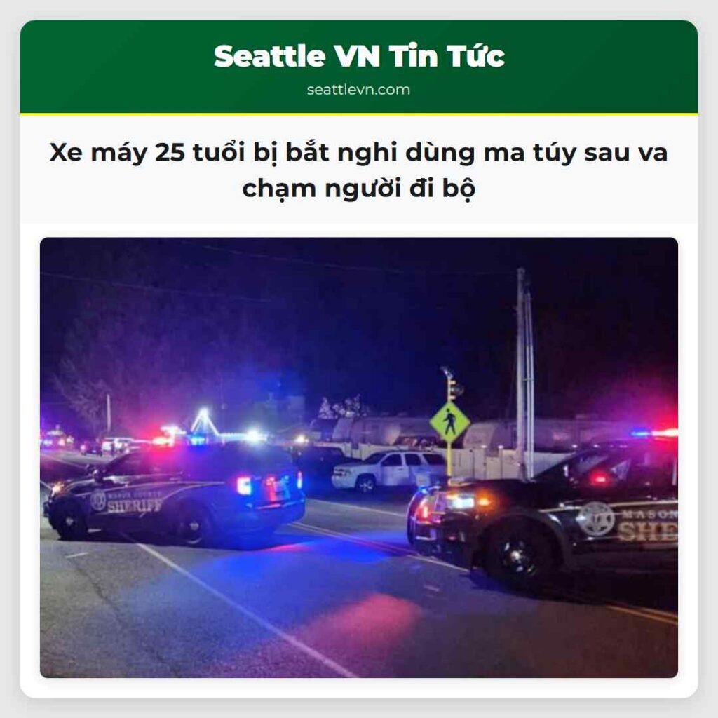 Xe máy 25 tuổi bị bắt nghi dùng ma túy sau va