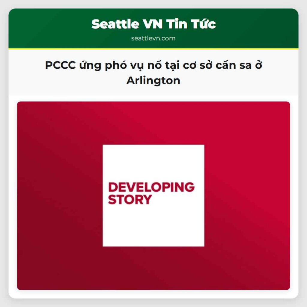 PCCC ứng phó vụ nổ tại cơ sở cần sa ở Arlington