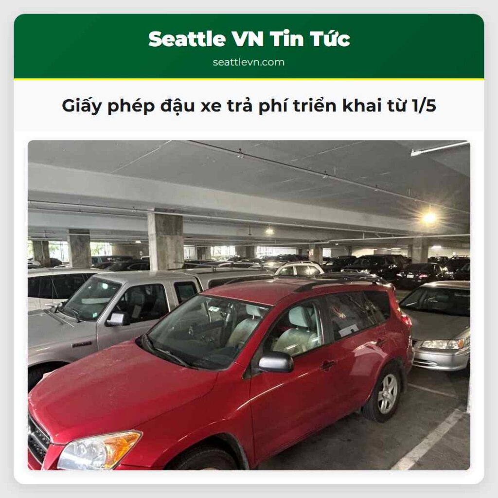 Giấy phép đậu xe trả phí triển khai từ 1/5