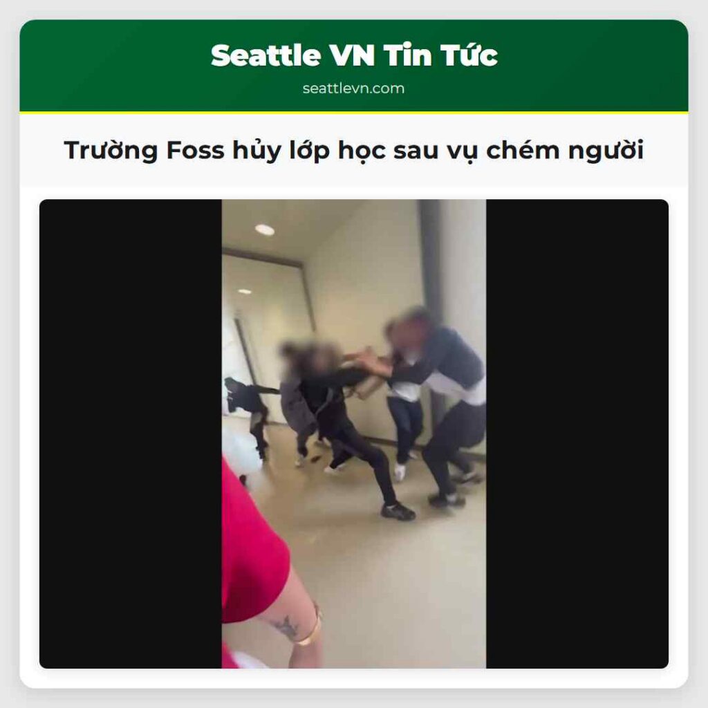Trường Foss hủy lớp học sau vụ chém người