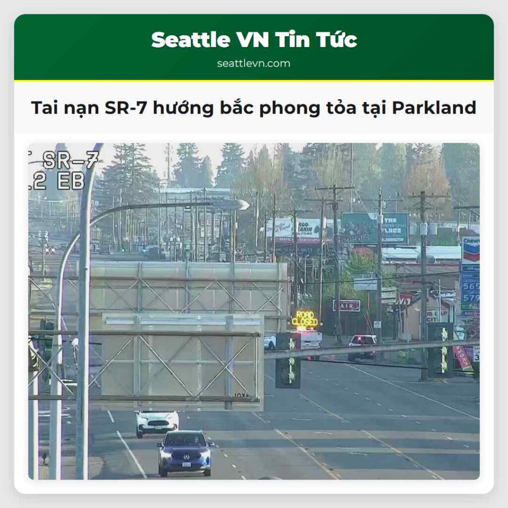 Tai nạn SR-7 hướng bắc phong tỏa tại Parkland