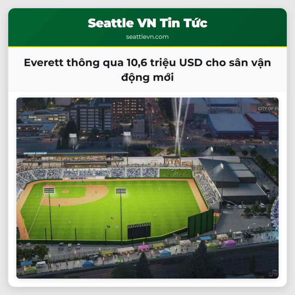 Everett thông qua 10,6 triệu USD cho sân vận động