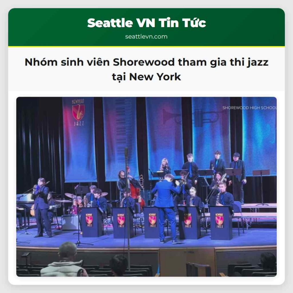 Nhóm sinh viên Shorewood tham gia thi jazz tại