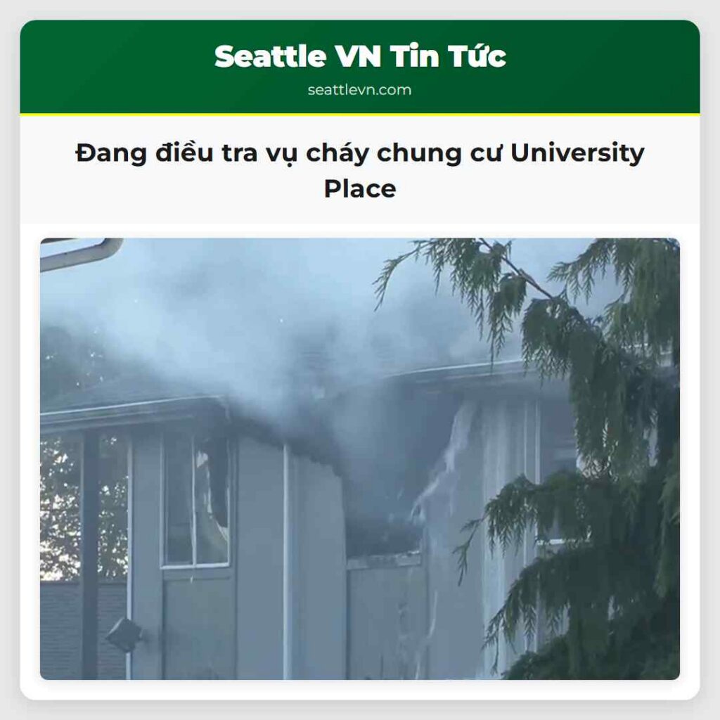 Đang điều tra vụ cháy chung cư University Place