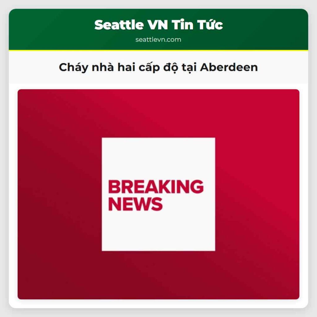 Cháy nhà hai cấp độ tại Aberdeen