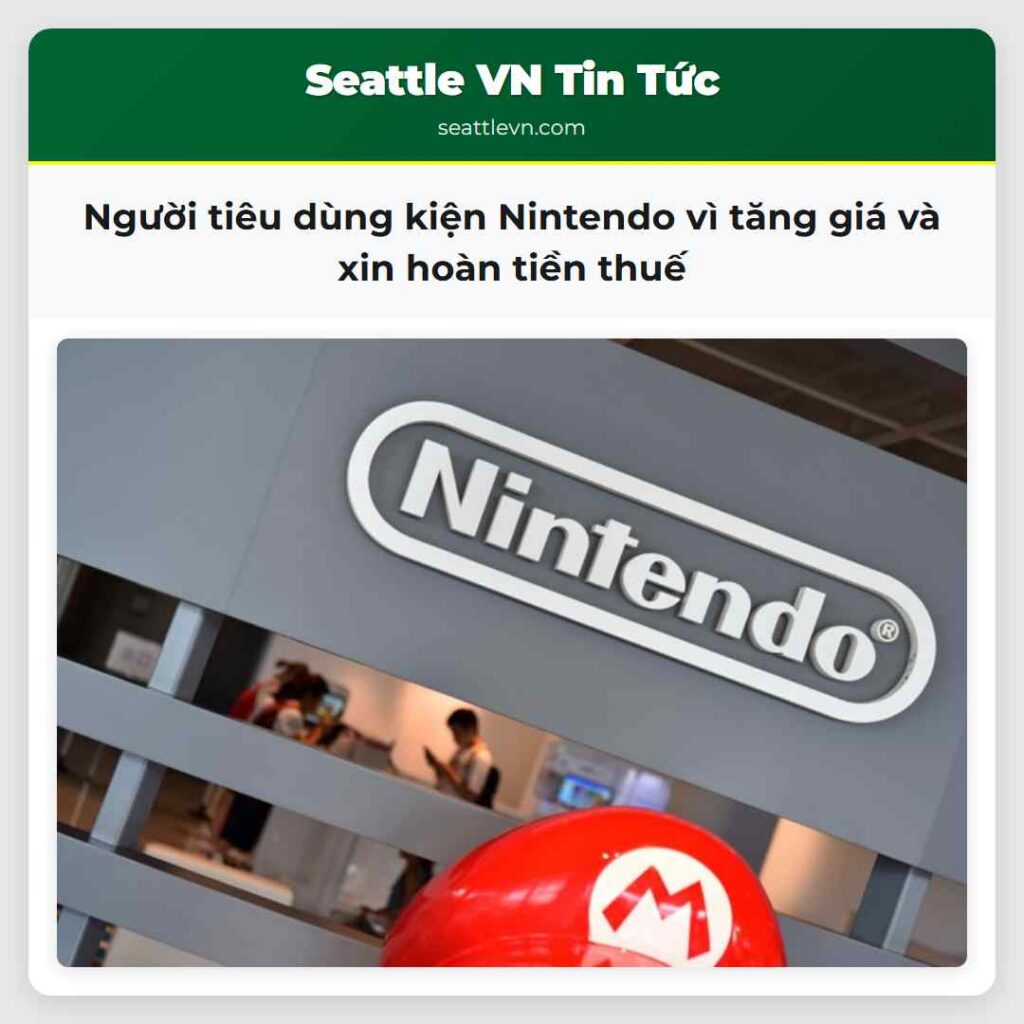 Người tiêu dùng kiện Nintendo vì tăng giá và xin
