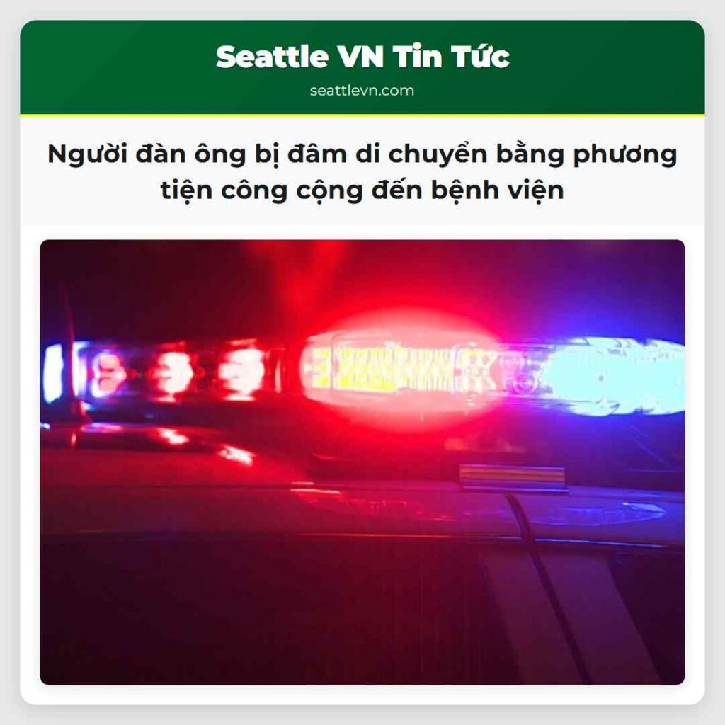 Người đàn ông bị đâm di chuyển bằng phương tiện