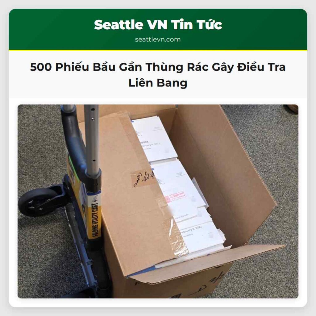 500 Phiếu Bầu Gần Thùng Rác Gây Điều Tra Liên Bang