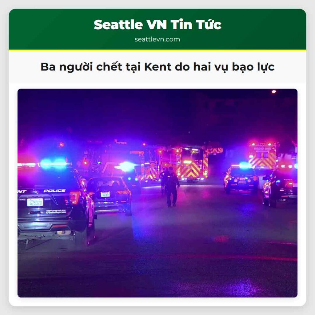 Ba người chết tại Kent do hai vụ bạo lực