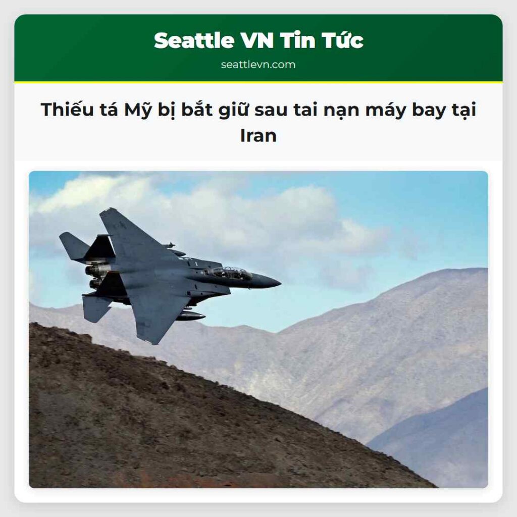 Thiếu tá Mỹ bị bắt giữ sau tai nạn máy bay tại