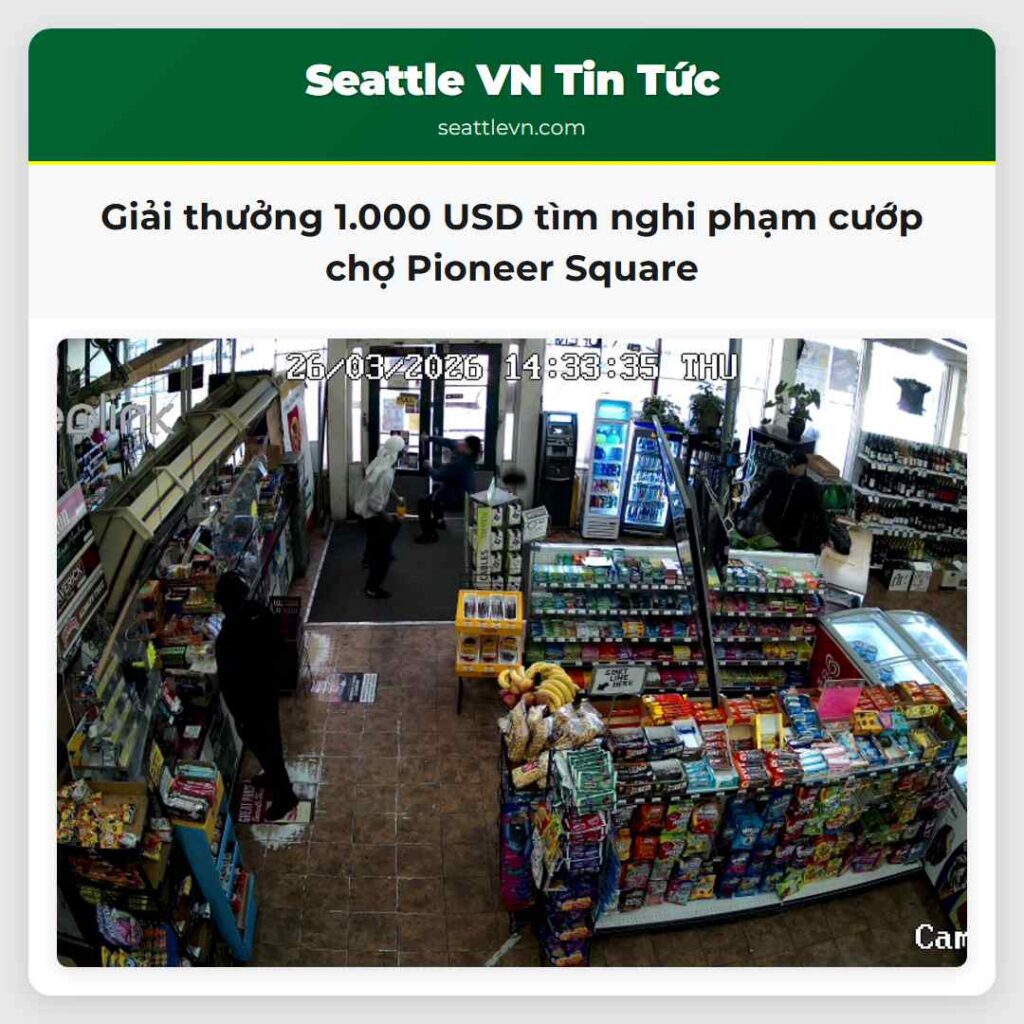 Giải thưởng 1.000 USD tìm nghi phạm cướp chợ