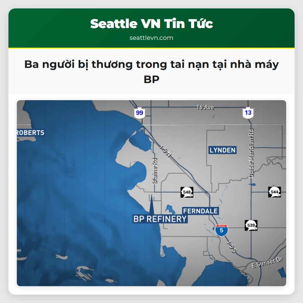 Ba người bị thương trong tai nạn tại nhà máy BP