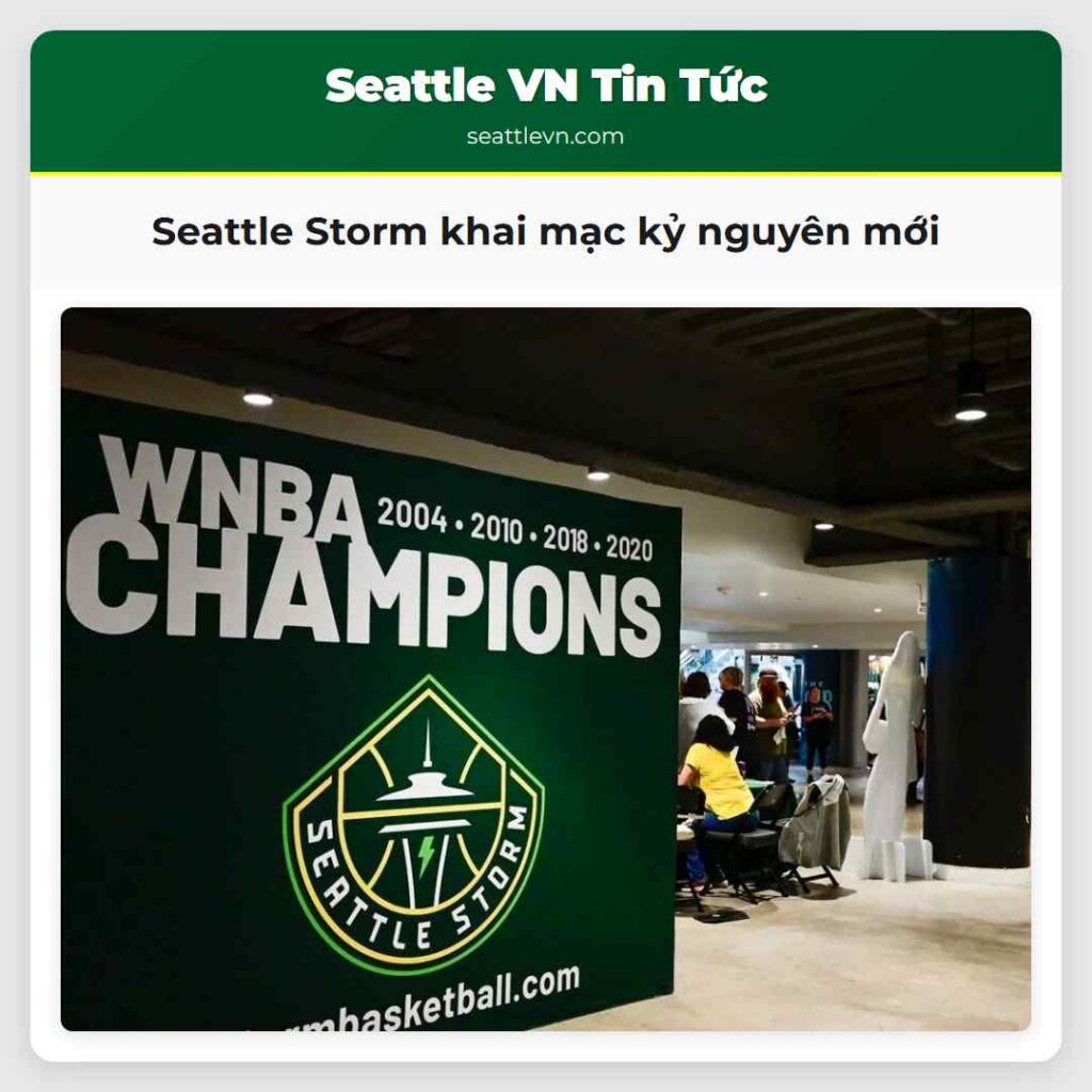 Seattle Storm khai mạc kỷ nguyên mới