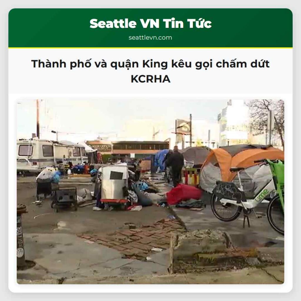 Thành phố và quận King kêu gọi chấm dứt KCRHA