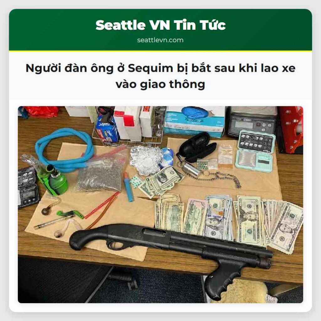 Người đàn ông ở Sequim bị bắt sau khi lao xe vào