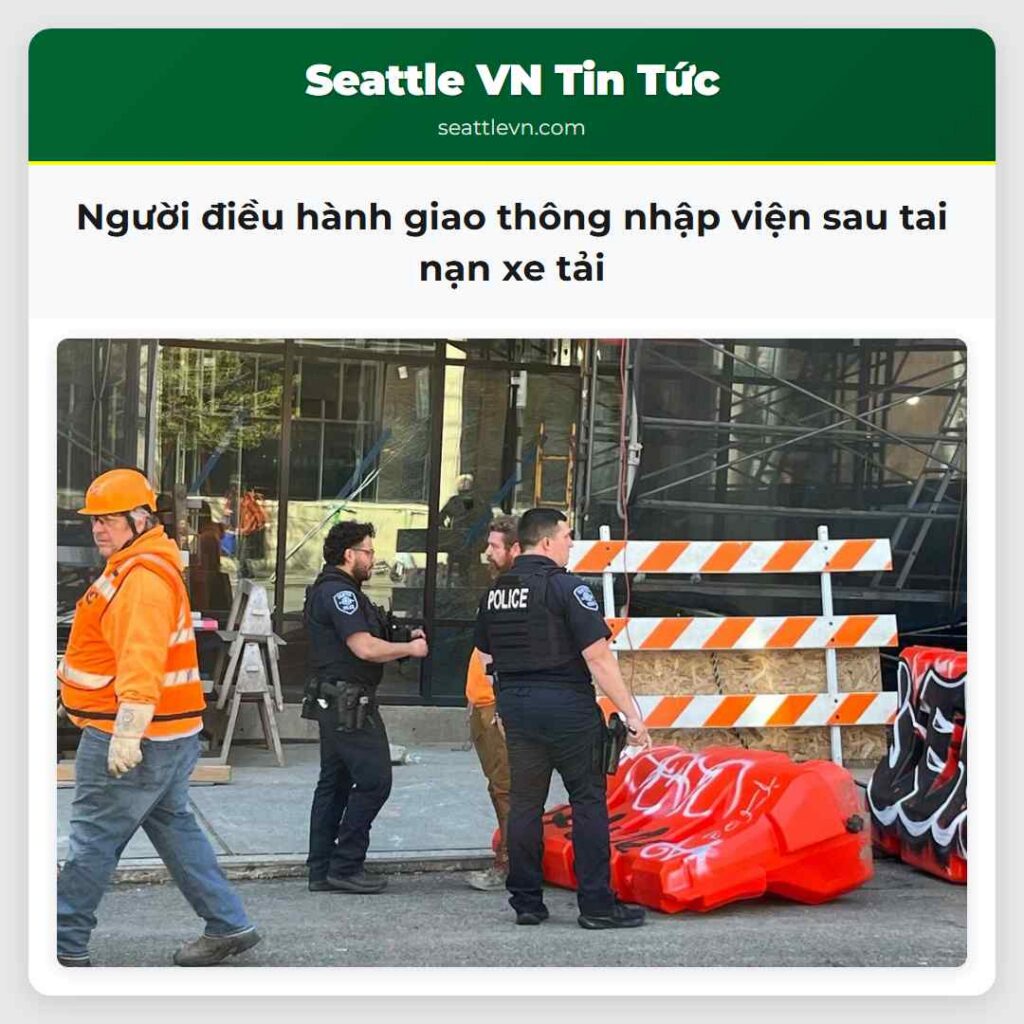 Người điều hành giao thông nhập viện sau tai nạn