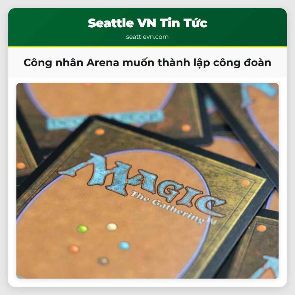 Công nhân Arena muốn thành lập công đoàn