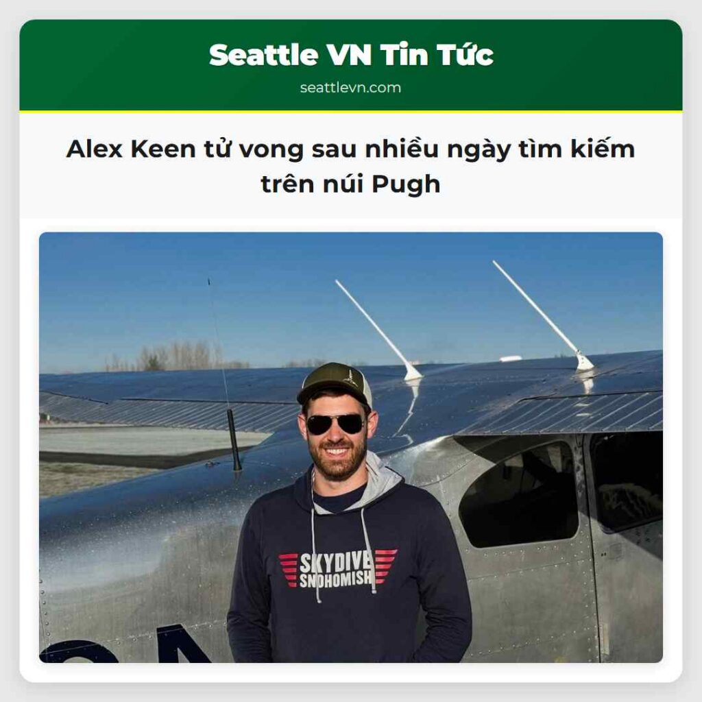 Alex Keen tử vong sau nhiều ngày tìm kiếm trên