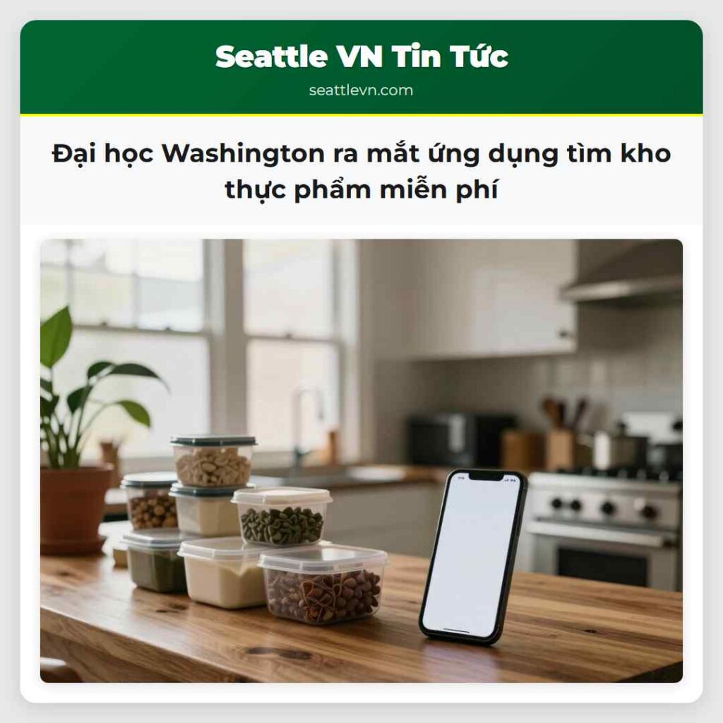 Đại học Washington ra mắt ứng dụng tìm kho thực
