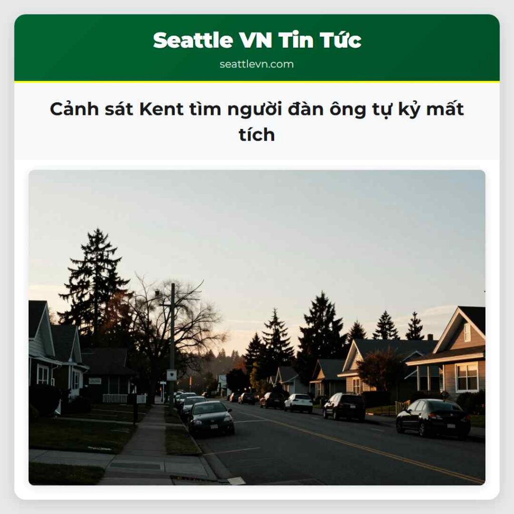 Cảnh sát Kent tìm người đàn ông tự kỷ mất tích
