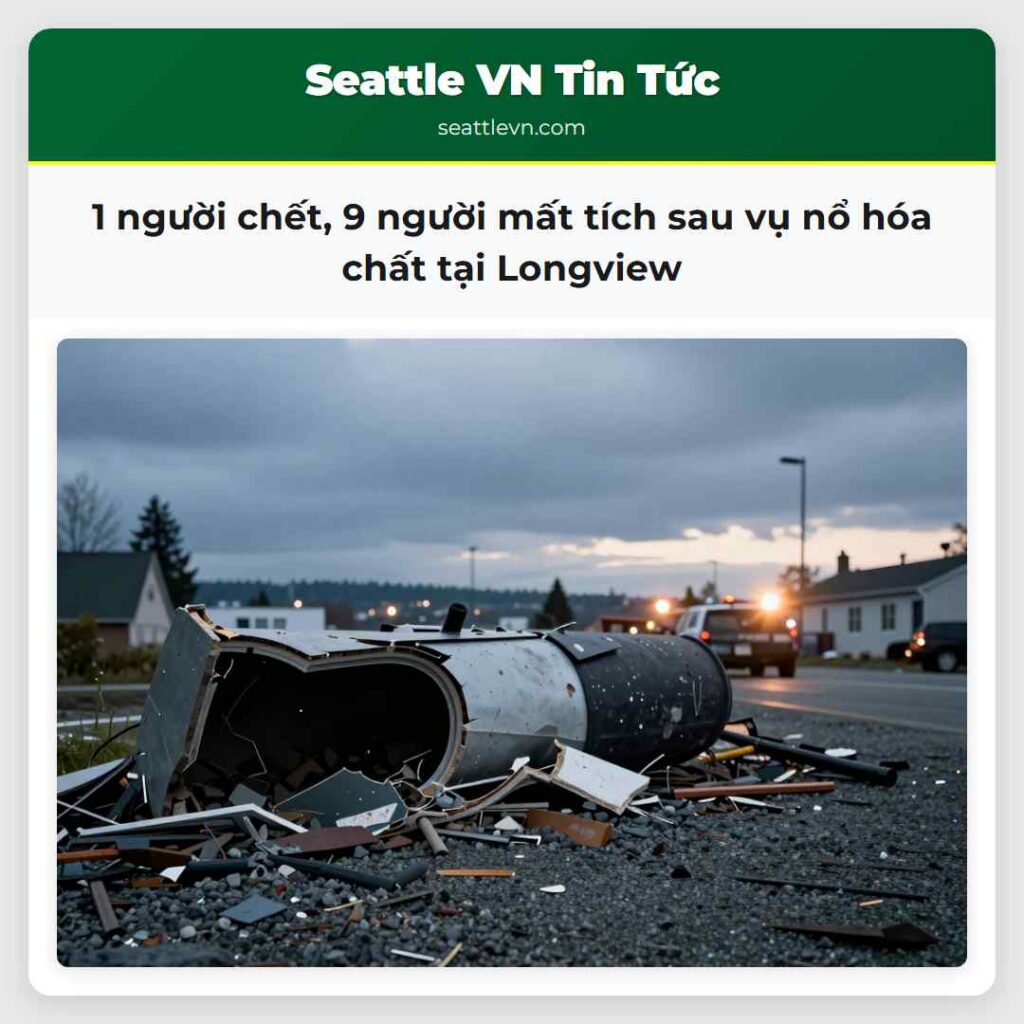 1 người chết, 9 người mất tích sau vụ nổ hóa chất