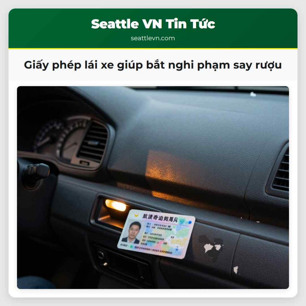 Giấy phép lái xe giúp bắt nghi phạm say rượu