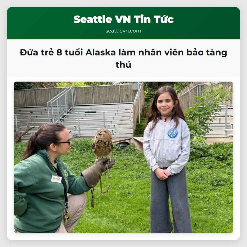 Đứa trẻ 8 tuổi Alaska làm nhân viên bảo tàng thú
