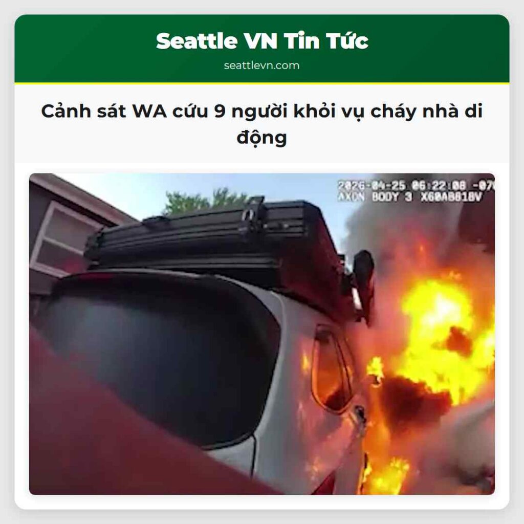 Cảnh sát WA cứu 9 người khỏi vụ cháy nhà di động