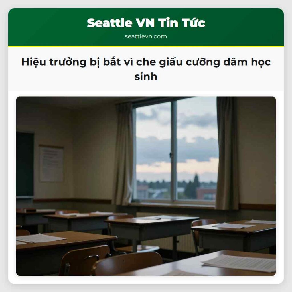 Hiệu trưởng bị bắt vì che giấu cưỡng dâm học sinh
